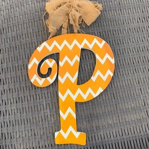 Monogram P door hanger home decor